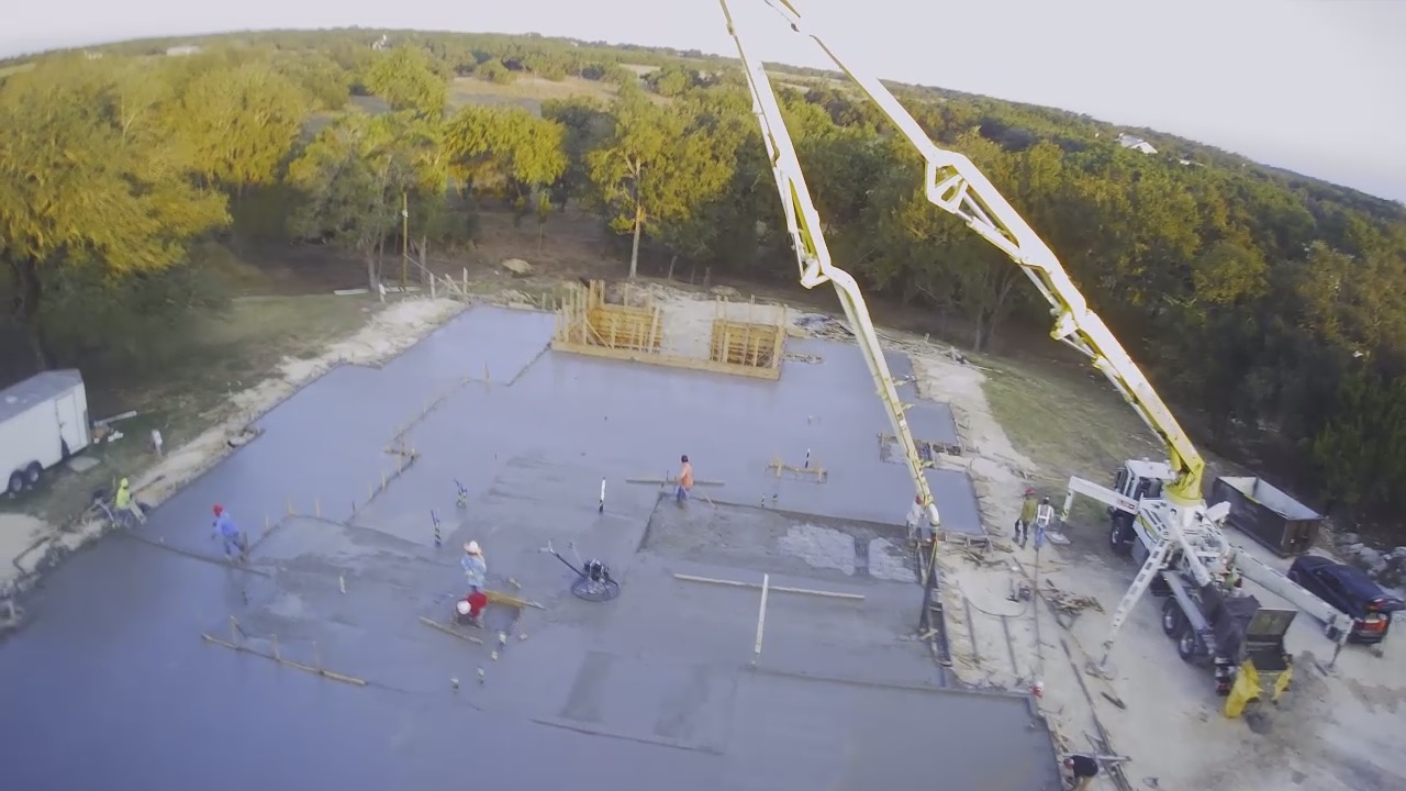 Residential concrete foundation pour Georgetown TX